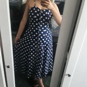 Button Down Polca Dress S